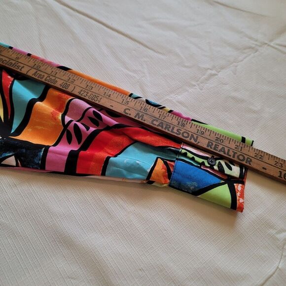 Anthropologie Live 4 Truth Colorful Retro Cropped Loose Fit Blouse Sz Small - Picture 8 of 8